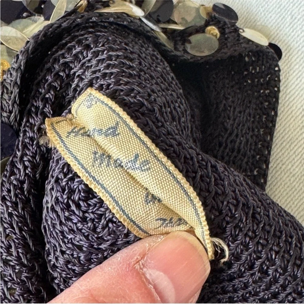 Vintage Black Sequin Hat - Picture 6 of 13